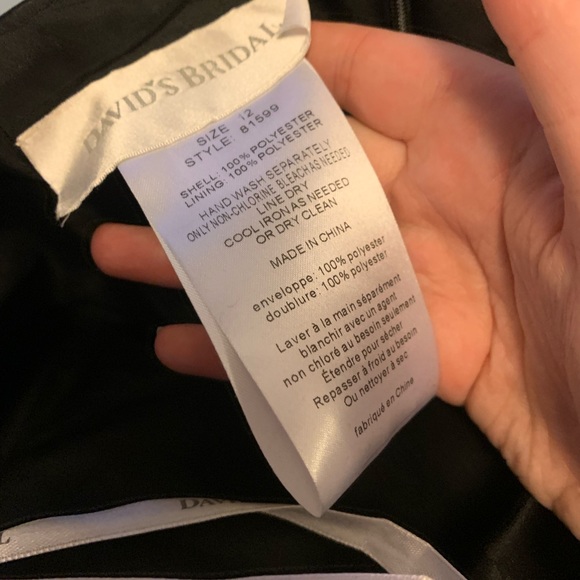 NWT Size 12 Black strapless dress (long) - Picture 5 of 8